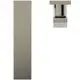 Wand-Wascharmatur in Silber von Ideal Standard, bestehend aus einem vertikalen Element und einem separaten, runden Auslauf. Minimalistisches Design für moderne Badezimmer.